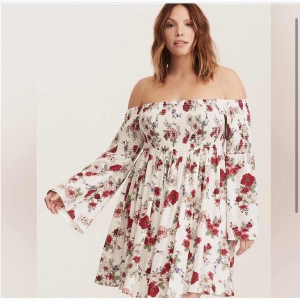 Torrid boho bell sleeve dress 1